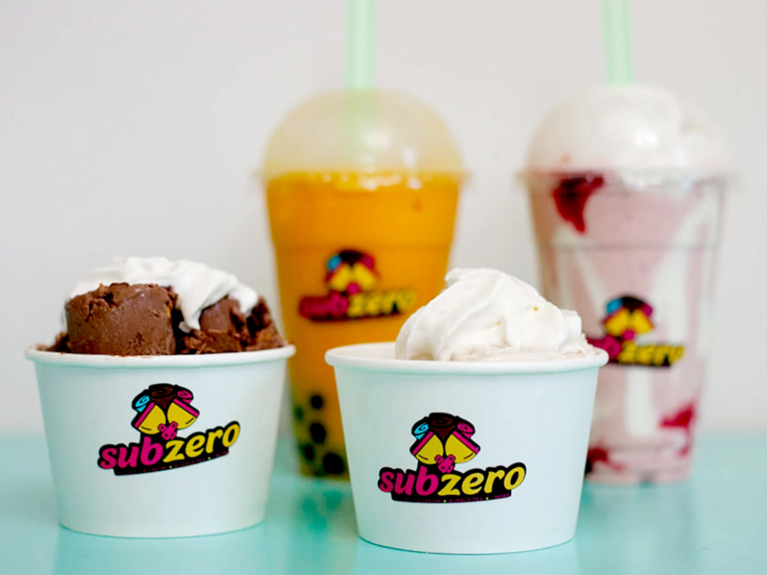 Ice Cream Cup | Subzero Rolled Ice Cream Branding by McBain Signs and Graphic Design