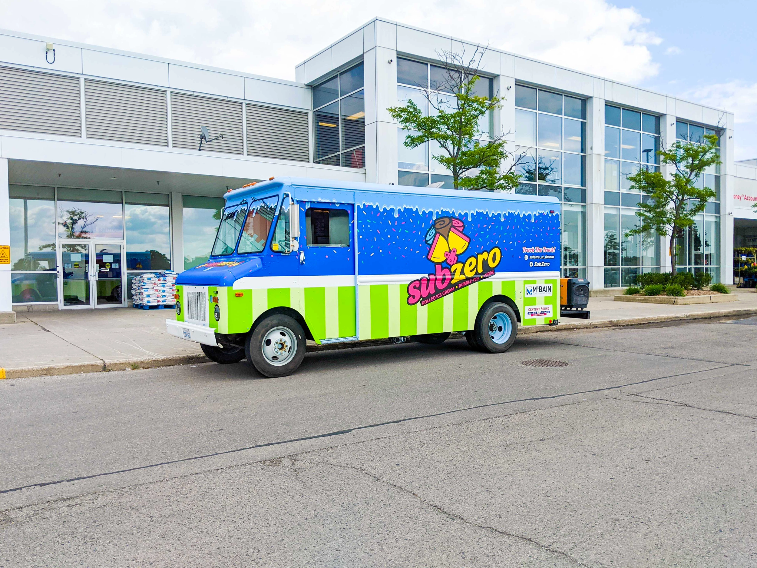 Food Truck Wrap | Subzero Rolled Ice Cream Branding by McBain Signs and Graphic Design