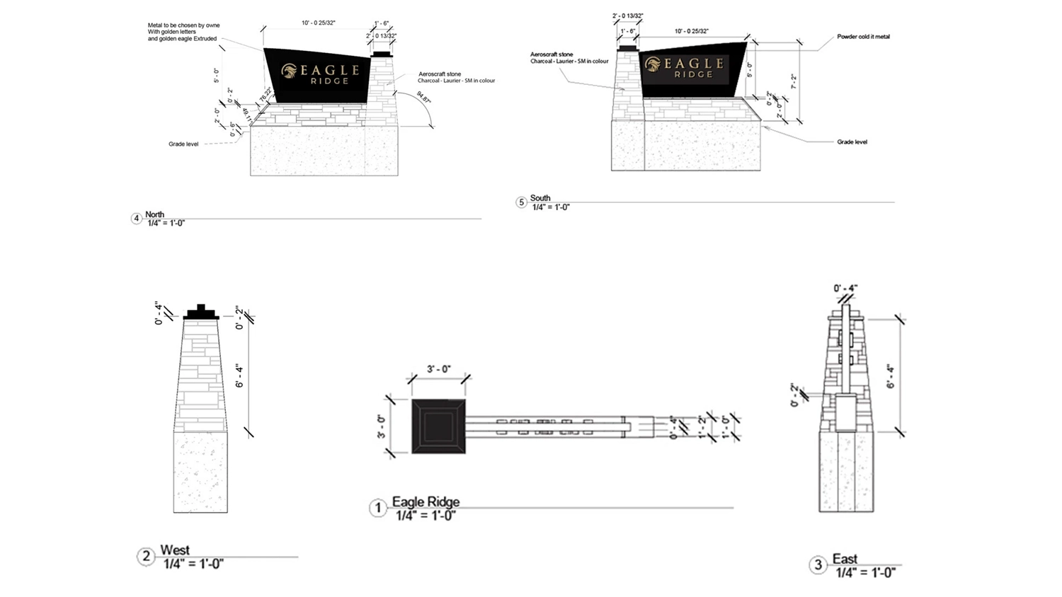 Eagle Ridge Sign Plan | Doug Tarry Homes Signage by McBain Signs