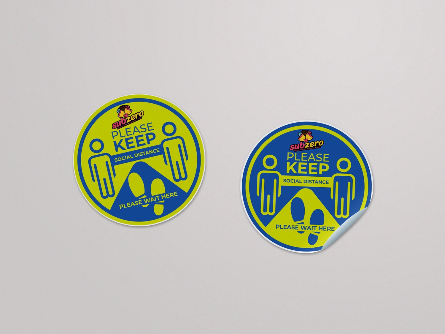 Branded Floor Adhesives | Subzero Rolled Ice Cream Branding by McBain Signs and Graphic Design