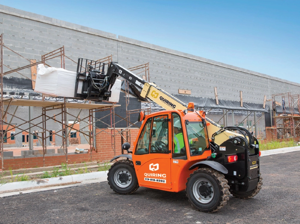 Branded Forklift | Quiring Contracting Branding by McBain Signs