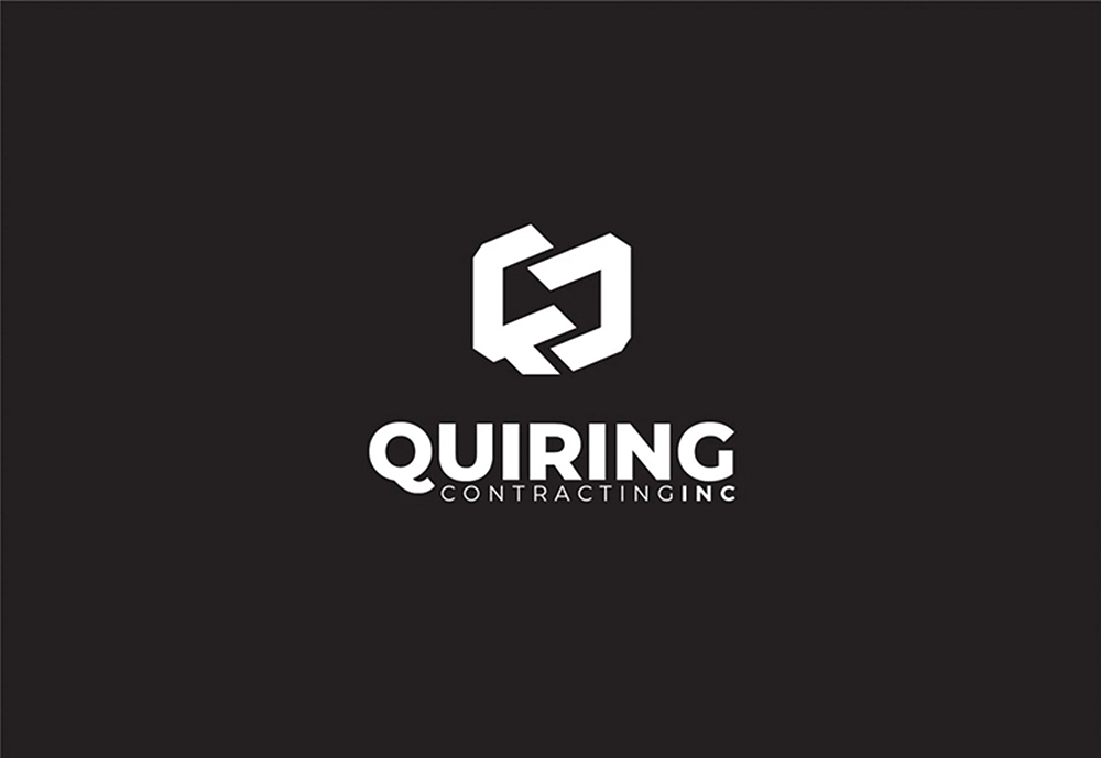 Reverse Logo | Quiring Contracting Brand by McBain Signs