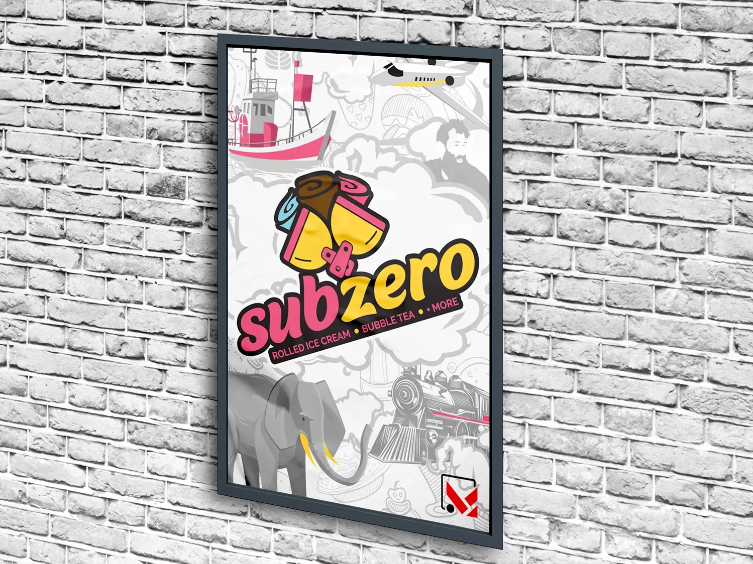 Poster | Subzero Rolled Ice Cream Branding by McBain Signs and Graphic Design