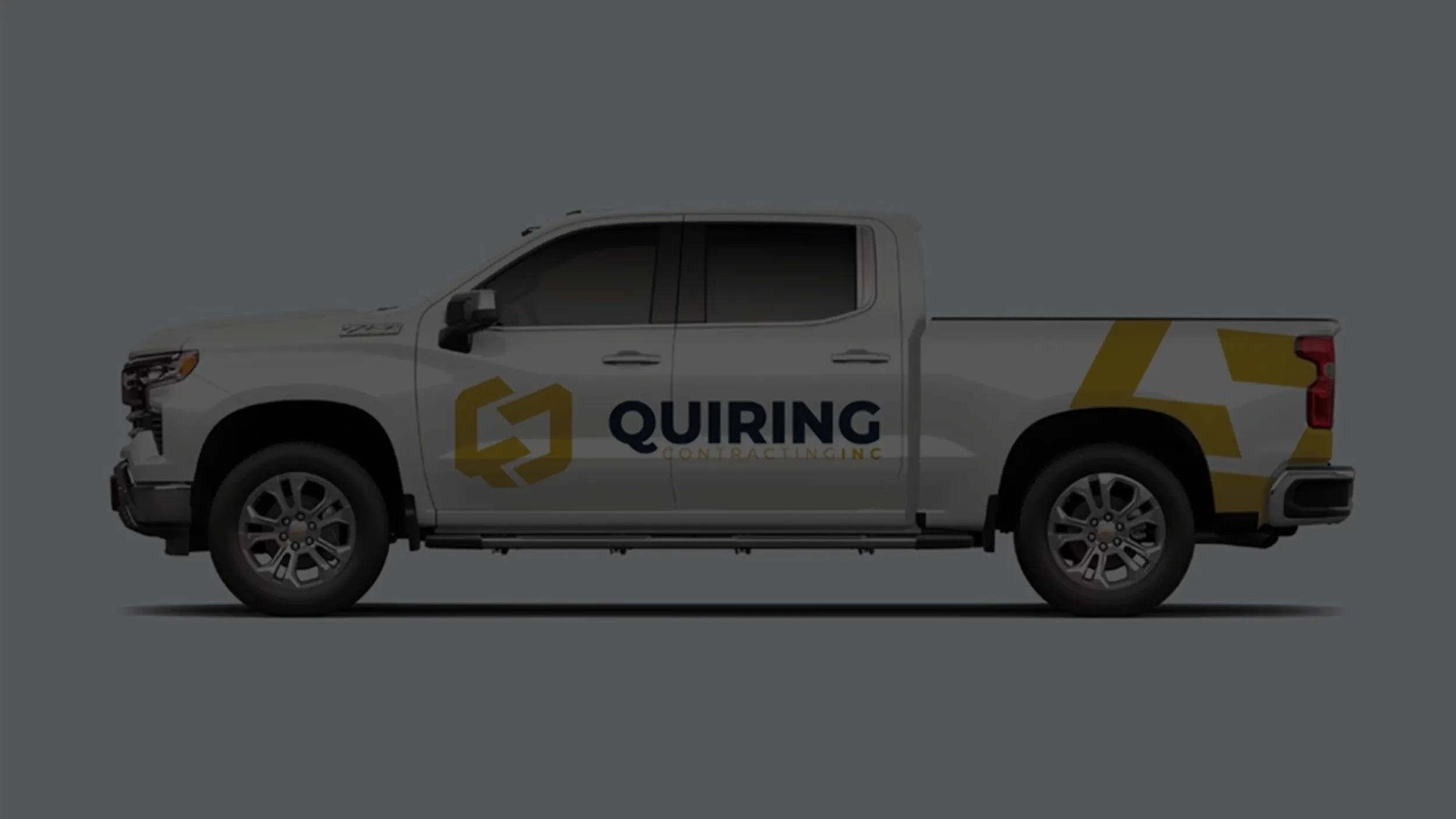 Quiring Contracting Inc. complete rebranding by McBain Signs and Graphic Design