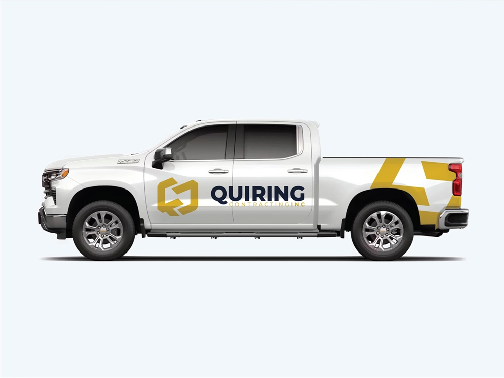 Branded Vehicle Wrap | Quiring Contracting Branding by McBain Signs