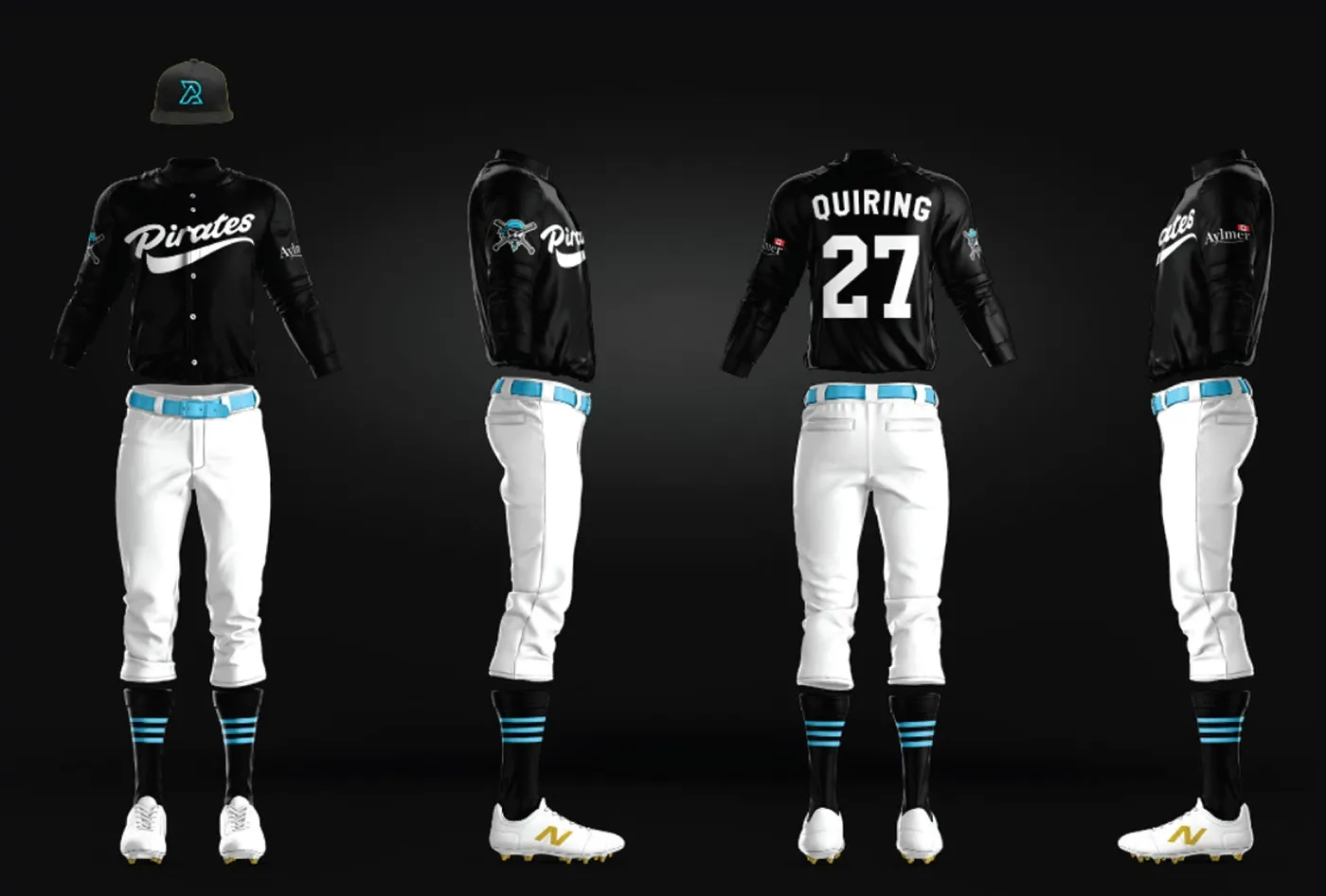 First Alternate Uniform | Aylmer Pirates Rebrand by McBain Signs and Graphic Design